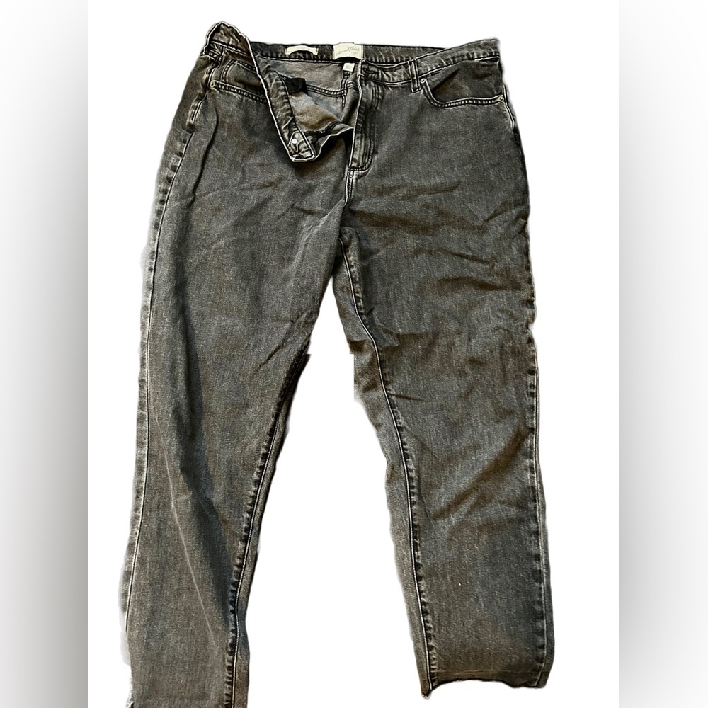 Gray Boyfriend Oversized Denim Jeans